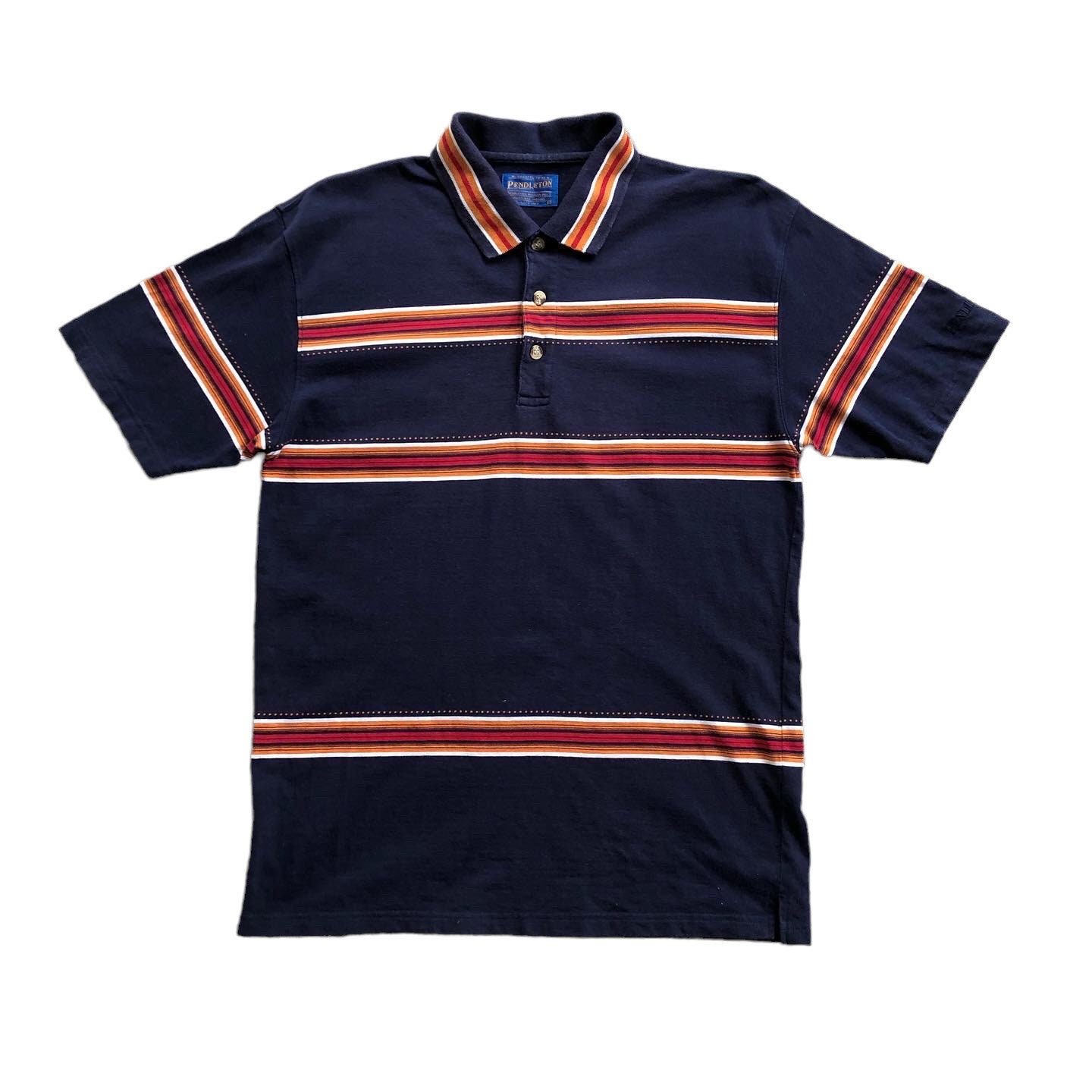 PENDLETON Stripe Polo Shirt #412 - Etsy