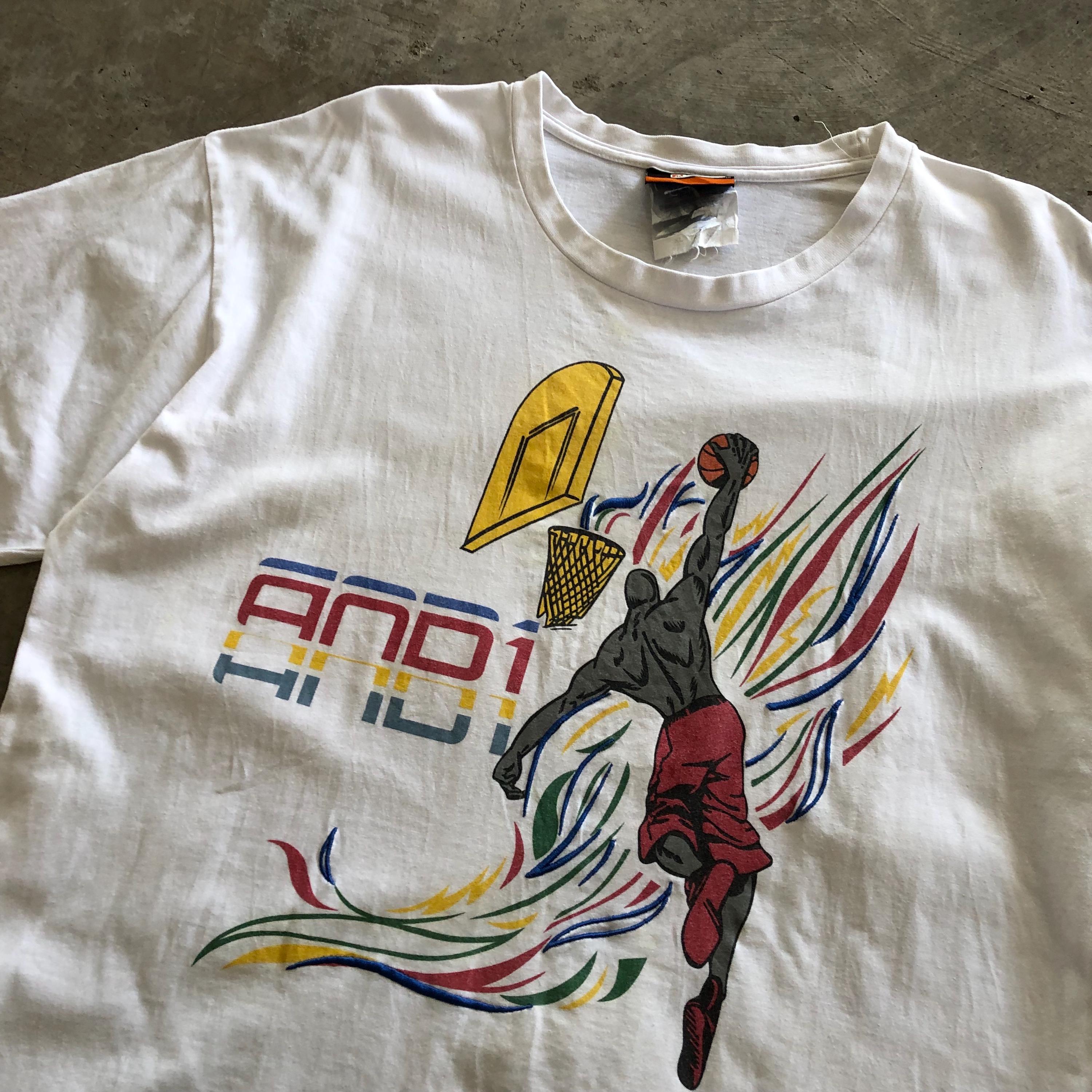 スペシャルオファ Basketball Vintage AND1 Printed Etsy - #1373 T-shirt ファングッズ
