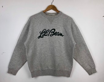 L.L. BEAN Embroidery Spellout Crewneck Sweatshirt #020