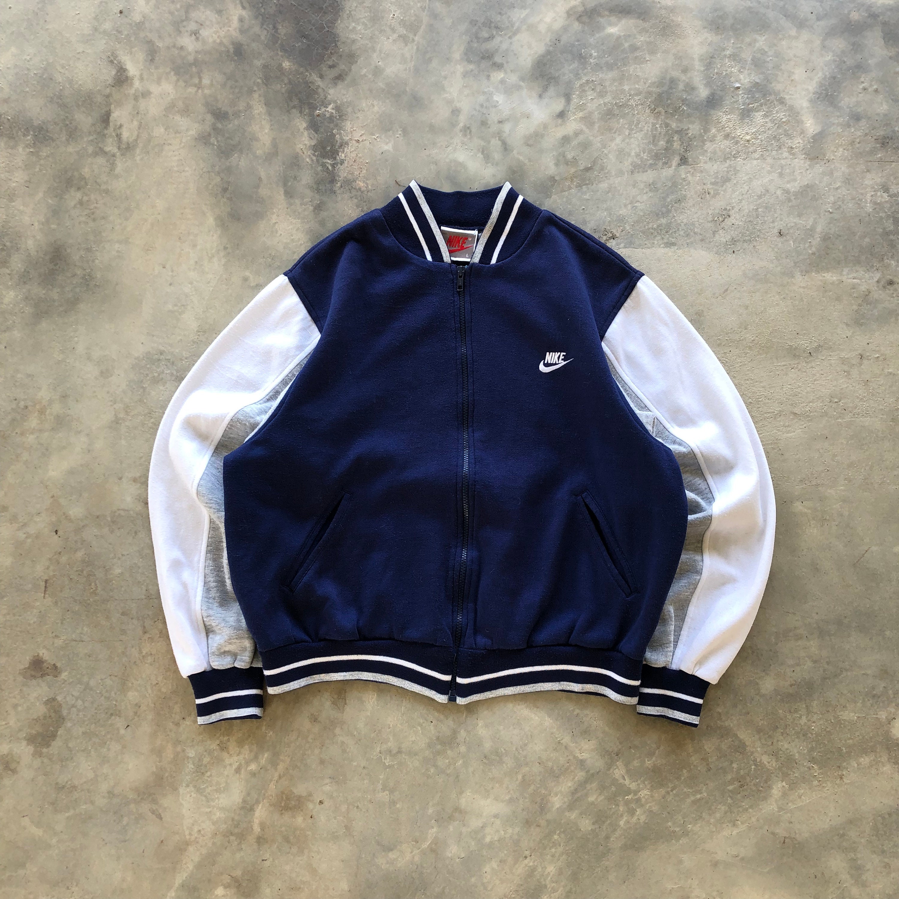 NIKE Small Swoosh Cotton Varsity Jacket #970 - Etsy NIKE Small Swoosh Cotton Varsity Jacket #970 - Etsy