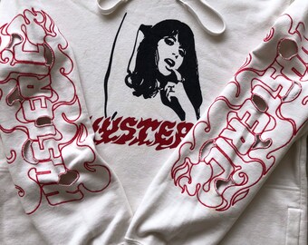 トップス HYSTERIC GLAMOUR All-over print hoodie Rare Hysteric Glamour All Over Print Strippers Zipper Hoodie