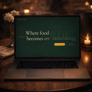 Restaurant Website Template HTML | Animated | Tabs menu | Reservation Form | Dark Forest Green | Fine Dining | Instant Download 2026