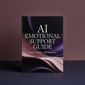 Ai Emotional Support Guide | Stress and Anxiety Reflection Prompts | Self Care Journaling for Claude ChatGPT | PLR MRR Resell Rights pdf