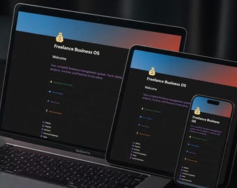 Notion Freelance Business OS | Project Tracking & Task Manager Dashboard