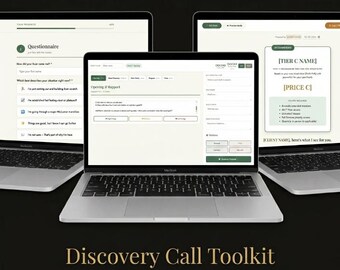 HTML Discovery Call Toolkit for Coaches | Client Questionnaire + Live Call Script + Proposal Generator | 3 Editable Files