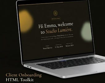 HTML Client Onboarding Page | Freelance Welcome Kit with Timeline, Payments And FAQ | Coaches & Consultants