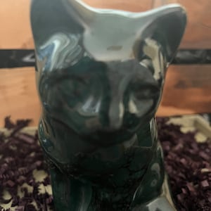Vintage Keramik Crackle Glasur Katze