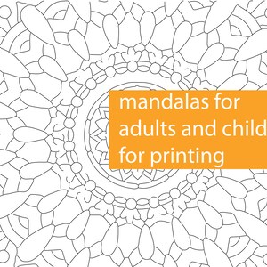 Mandala Coloring Page for Children and Adults