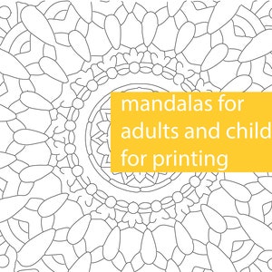 Mandala Coloring Page for Children and Adults