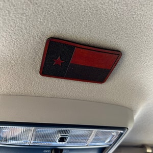 Texas State Flag Leather Patch with Velcro (Hook Side Only) REAL LEATHER ***NOT Leatherette