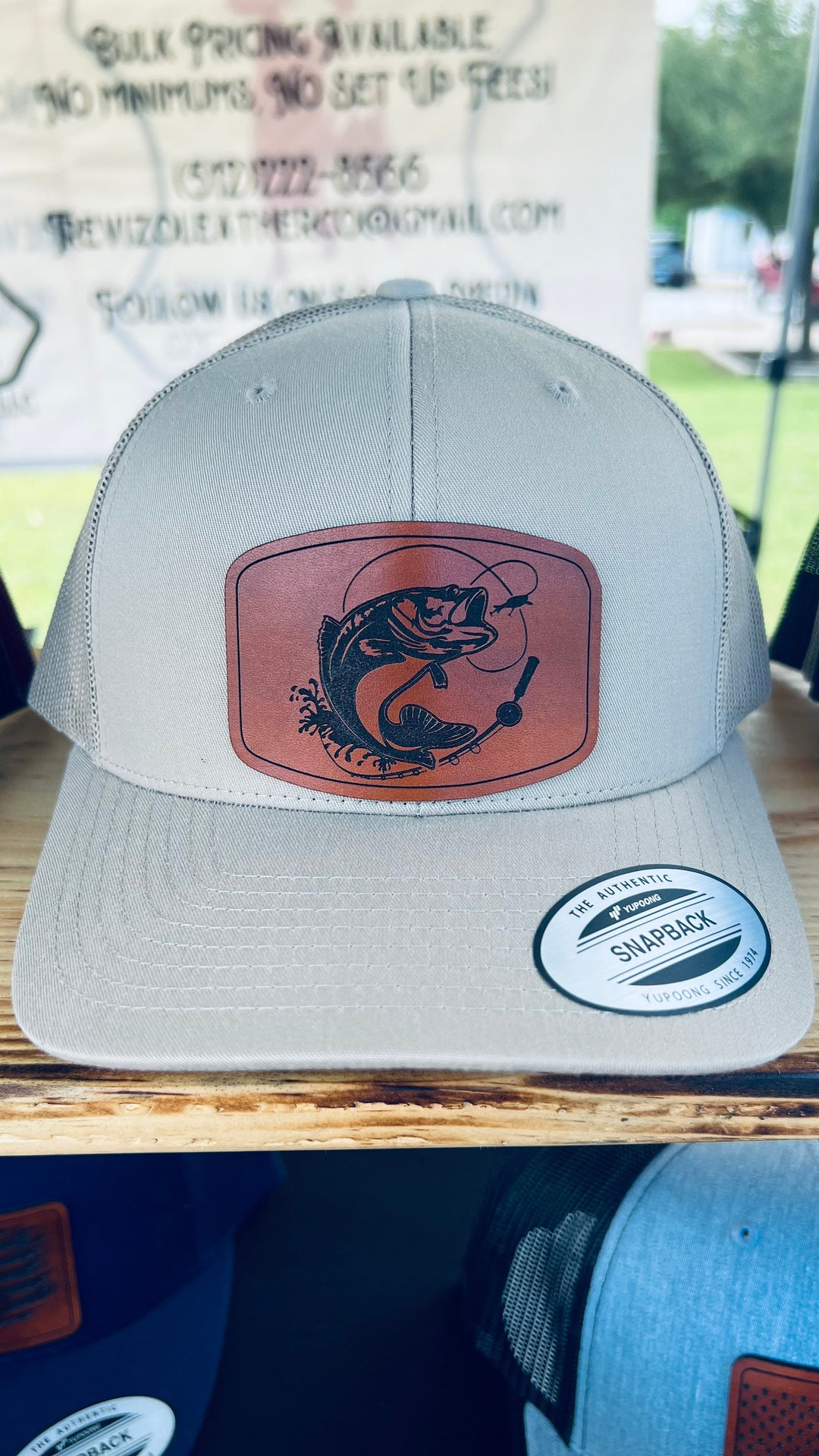 Fishing Patch Hat, Custom Leather Patch Hats Etsy