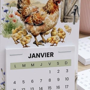 Mini calendrier 2027 magnétique à imprimer | Modèle PDF téléchargeable, 6 designs de couvertures, format A4, DIY frig