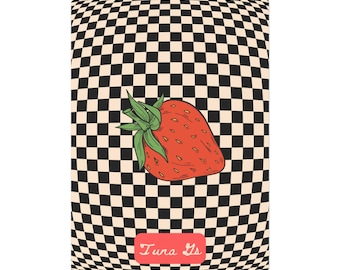 STRAWBERRY BLACK KARO Spielkarten