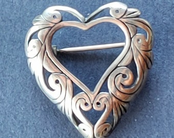 Silver Heart Pin