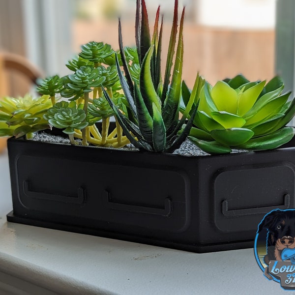 Gothic Coffin-Shaped Planter with Drainage | Succulent Planter | Succulent Pot | Small Planter | Indoor Gardening