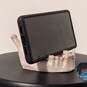 White or Aged Life Sized Jaw Bone  Wolf Jawbone Phone Stand | Phone Holder| Phone Stand | iPhone Stand | Android Stand