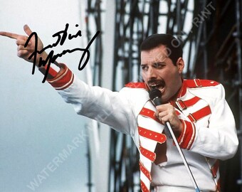8.5x11 Autographed Signed Reprint RP Photo Freddie Mercury Queen Brian May 