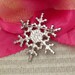 Sparking White Rhinestone Snowflake Brooch Pin, Brooch Pin, Unique ...