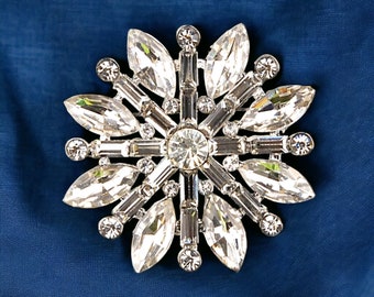 Crystal Brooch Pin, Formal Sparkling Jewelry, Elegant Accessories, Luxury Jewelry Gift for her mom