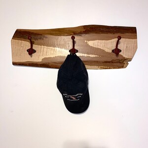 Coat Rack, Live Edge, Curly Maple