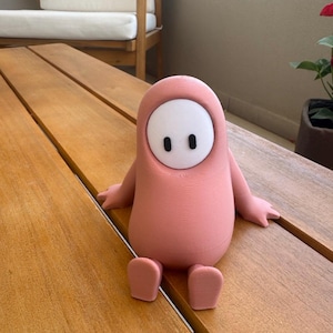 Figurine imprimée en 3D de Fall Guy – Personnage de jeu mignon