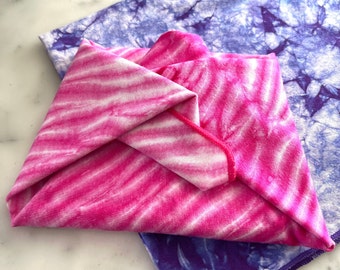 Large Stretchy Flat Cloth Diaper | For 9 Months- 2.5 years- 28"x28" | Hand-Dyed | Tie Dye | Baby Shower Gift | New Baby Gift | Reusable