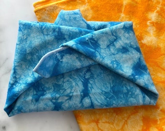 Small Stretchy Flat Cloth Diaper | For Newborns - 3 Months - 20"x20" | Hand-Dyed | Tie Dye | Baby Shower Gift | New Baby Gift | Reusable