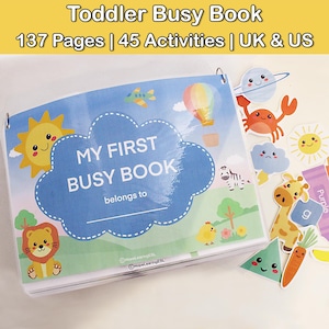 Busy Book Printable, Toddler Learning Binder, Preschool Activities, Homeschool Resources, Montessori Materials, Kids Quiet Book, Digital