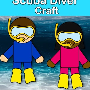 Scuba Diver Craft, Homeschool Activity, Summer School, End Of The Year, Summer Craft, Ocean Animals, Kindergarten, Homeschool Classroom