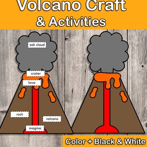 volcano craft, Landforms, science activity, volcano craft for Kids, homeschooling, natural disaster activity, Parts of a Volcano, Montessori