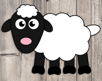 Artesanía de ovejas, artesanía de granja, animales de granja, Montessori, práctica inicial de tijeras, práctica de corte, práctica de motricidad fina, preescolar imprimible