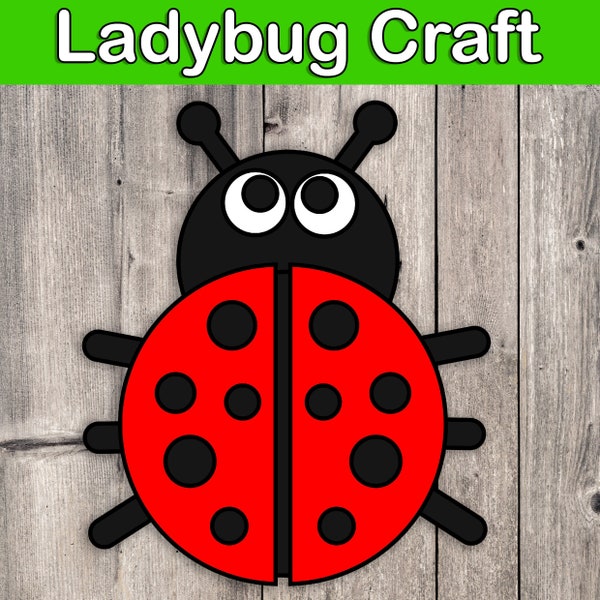 Ladybug Craft, Ladybug Life Cycle, Spring Craft Activity, Homeschool Activity, Scissors Practice, Montessori, homeschool printables