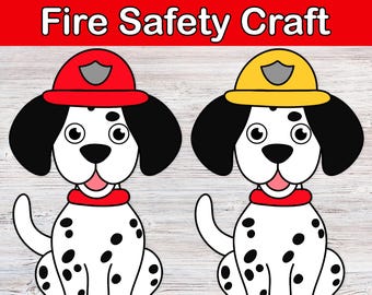 Fire Saftey Craft, Dalmatian Craft, Dog Craft, Kindergarten Activities, Bulletin Board, Fire Prevention, Keepsake, ESL, ELA, Homeschool