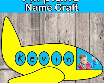 Airplane Name Craft, Flying into 1st Grade, Transport Craft, back to school, Toddler Activities, Homeschool Montessori  Pre-K Kindergarten