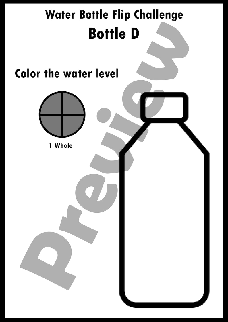 Water Bottle Flip STEM Challenge / End of the Year Activity / Game Included Instant Download Etsy