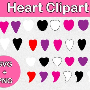 Valentines Day Clipart , Heart Clipart , Hearts Clip Art , Commercial Use , Scrapbooking Planner Clipart , digital heart file, cricut SVG