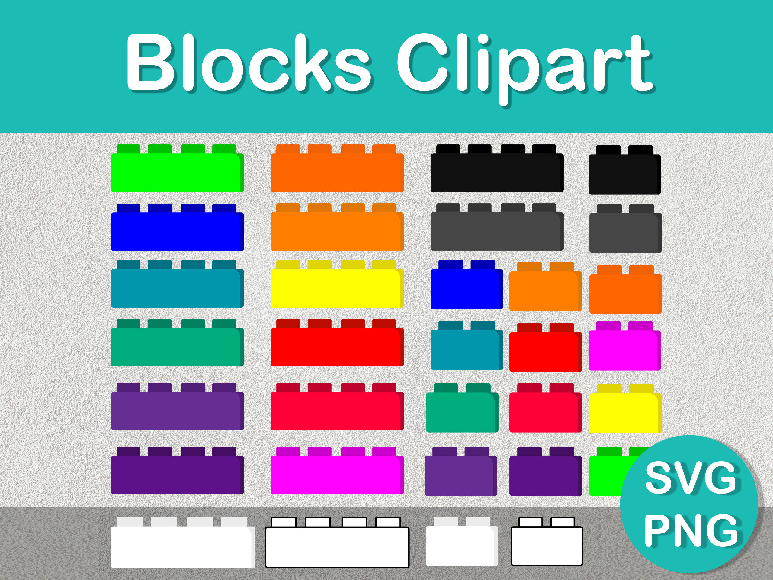 Lego Brick Side View Clipart