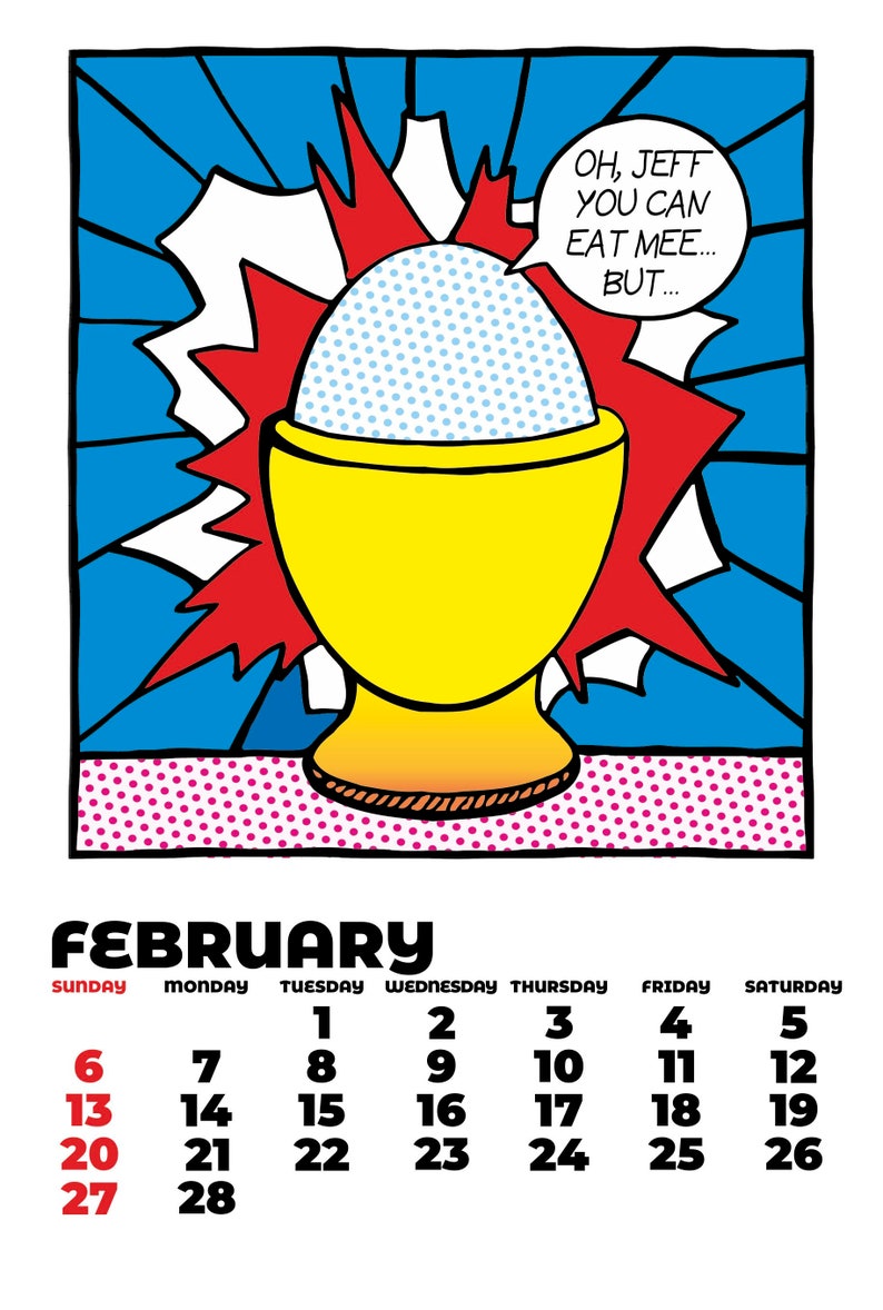 Wall Calendar 2023 Pop Art Roy Lichtenstein Etsy