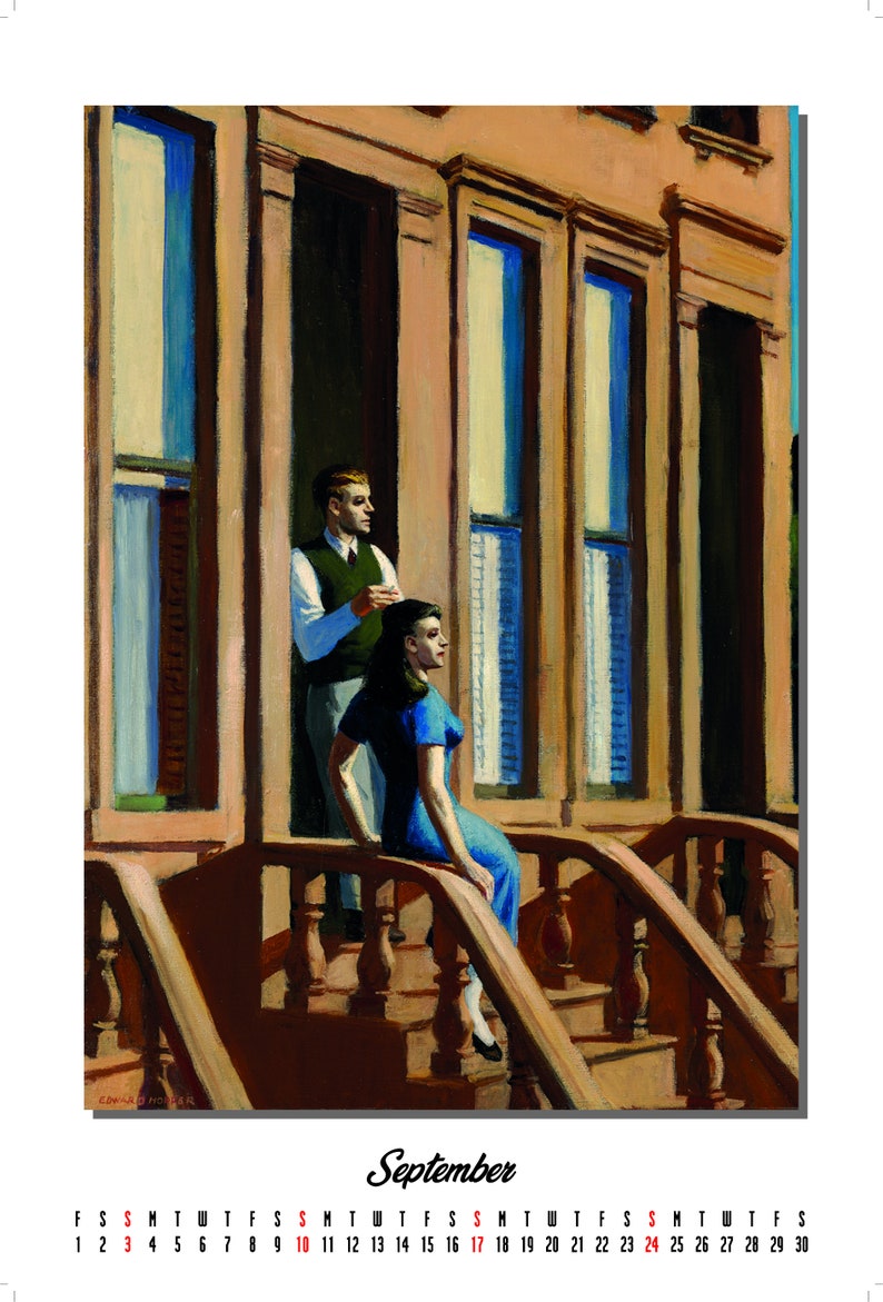 Wall Calendar 2023 Edward Hopper VERTICAL Painting Fine Art Etsy