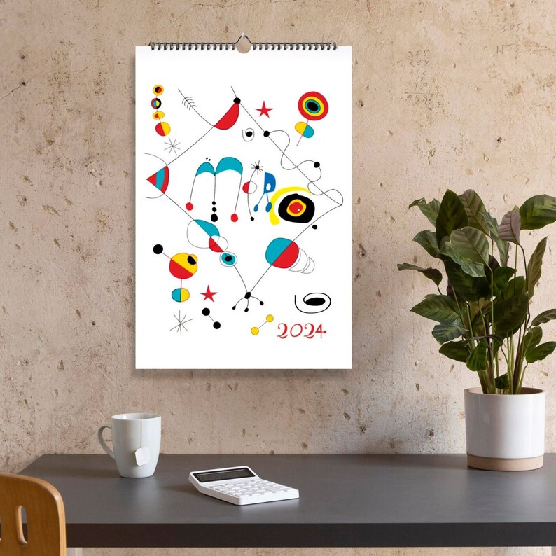 Wall Calendar 2024 Joan Miró Fine Art Etsy