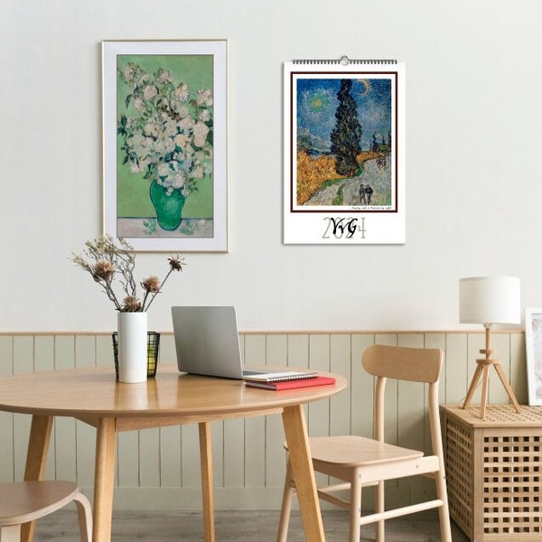 Wall Calendar 2024 Van Gogh Etsy
