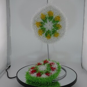 Eco-Friendly Handmade Double-Sided Scrubber– Perfect for Cleaning & Gifting! Crocheted Dish Scrubby, pot scrubber, washable dish sponge;