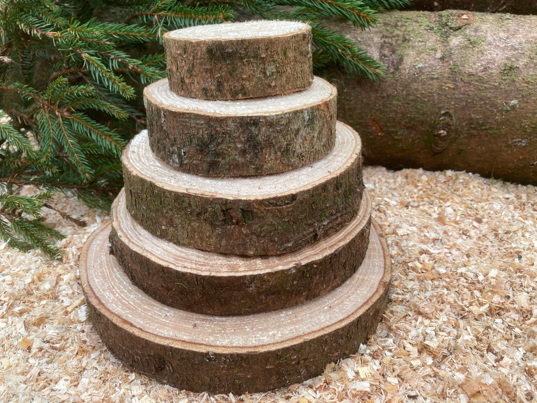 Norway Spruce Wood Slices | Natural Rustic Pine Log Rounds | Wedding ...