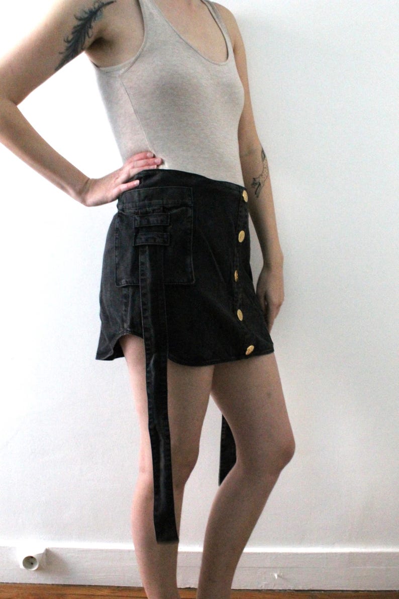 Balmain denim rok, nieuw met prijskaartjes, maat 38 afbeelding 2