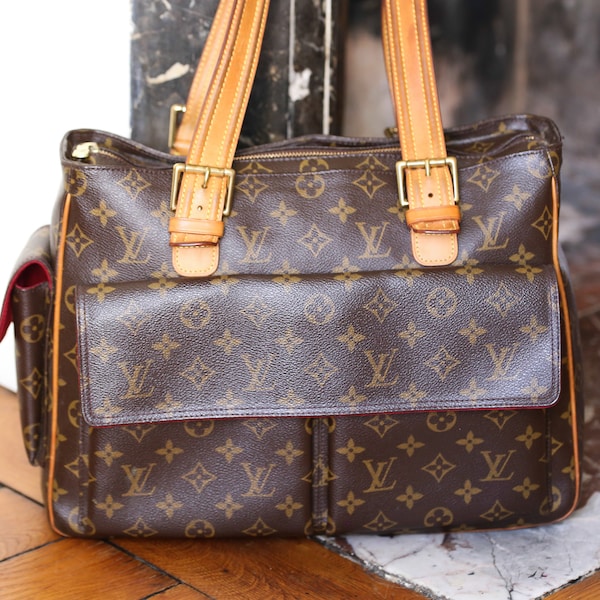 Louis Vuitton multipli cited model handbag in canvas and leather
