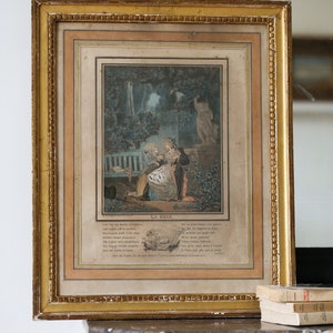 18th century engraving: &quot;The Rose&quot; by Parny represented by Debucourt in the English manner