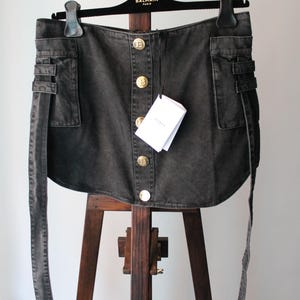 Balmain denim rok, nieuw met prijskaartjes, maat 38 afbeelding 4