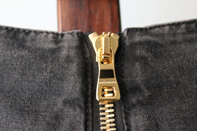 Balmain denim rok, nieuw met prijskaartjes, maat 38 afbeelding 9