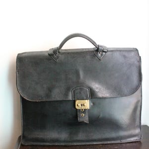 Hermès schwarze Box-Leder-Patch-Tasche