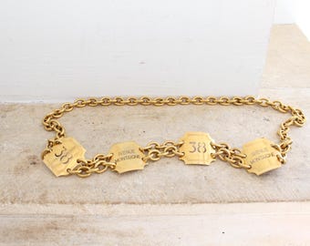 CELINE ヴィンテージ マカダム ロゴ チェーン ベルト アクセサリー